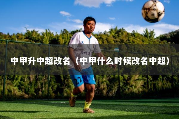 中甲升中超改名(中甲什么时候改名中超)